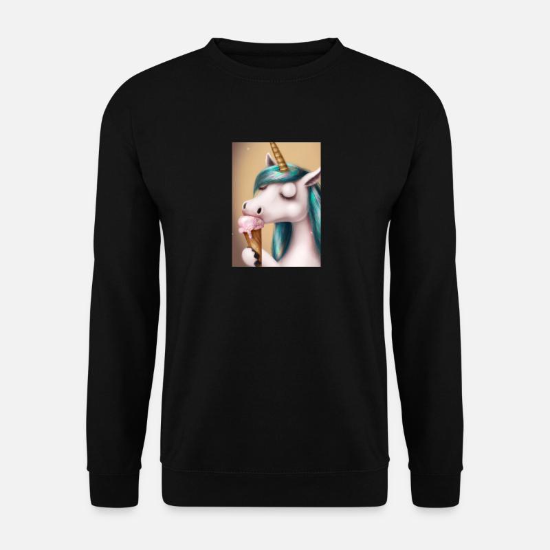 Eiscreme Einhorn - Unisex Pullover - Schwarz
