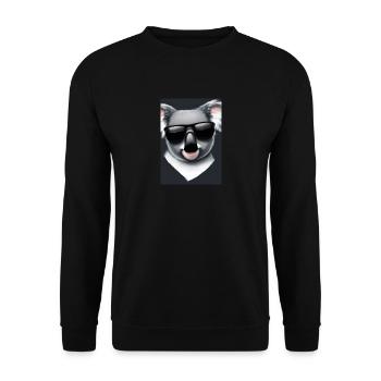 Koala mit Sonnenbrille - Unisex Pullover - Schwarz - Vorne - Alina (178cm) & Michal (187cm)