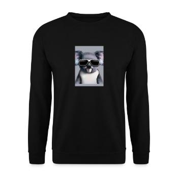Koala mit Sonnenbrille - Unisex Pullover - Schwarz - Vorne - Alina (178cm) & Michal (187cm)