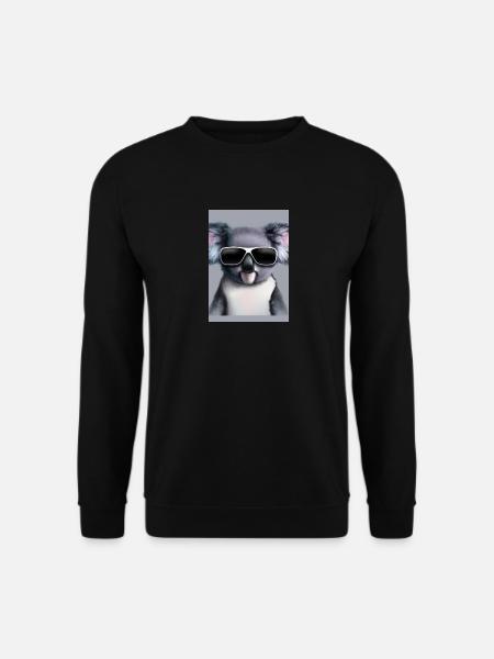Koala mit Sonnenbrille - Unisex Pullover - Schwarz