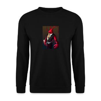 Hummer im Anzug - Unisex Pullover - Schwarz - Vorne - Alina (178cm) & Michal (187cm)