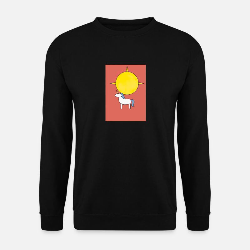 Minimales Einhorn - Unisex Pullover - Schwarz