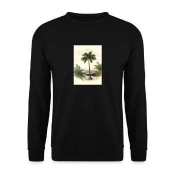 Palme am See - Unisex Pullover - Schwarz - Vorne - Alina (178cm) & Michal (187cm)