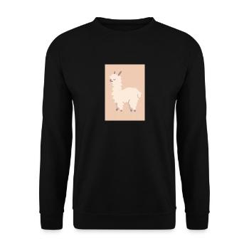 Pastell-Alpaka - Unisex Pullover - Schwarz - Vorne - Alina (178cm) & Michal (187cm)