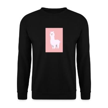 Pastell-Alpaka - Unisex Pullover - Schwarz - Vorne - Alina (178cm) & Michal (187cm)