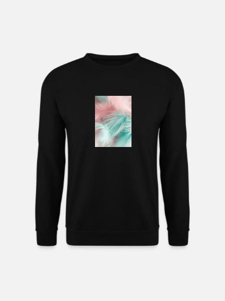 Pastellfarbene Federn - Unisex Pullover - Schwarz