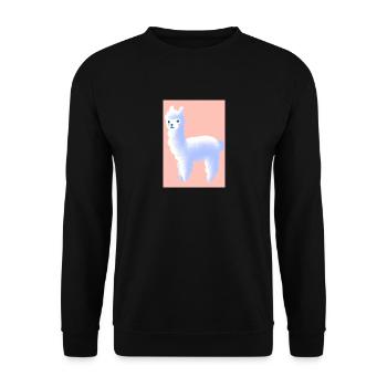 Pastell-Alpaka - Unisex Pullover - Schwarz - Vorne - Alina (178cm) & Michal (187cm)