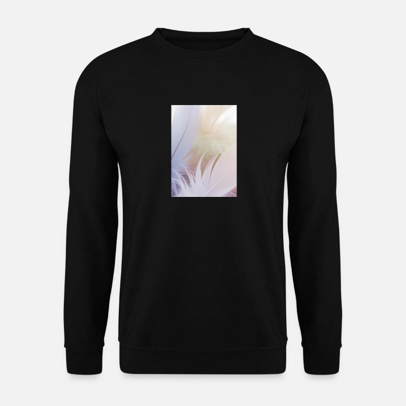 Pastellfarbene Federn - Unisex Pullover - Schwarz
