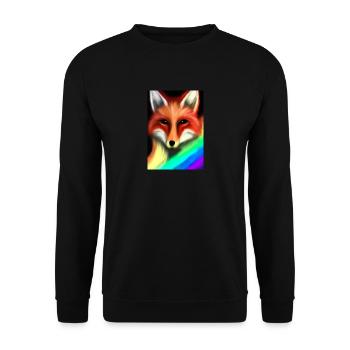 Regenbogenfuchs - Unisex Pullover - Schwarz - Vorne - Alina (178cm) & Michal (187cm)