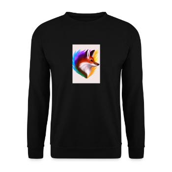 Regenbogenfuchs - Unisex Pullover - Schwarz - Vorne - Alina (178cm) & Michal (187cm)