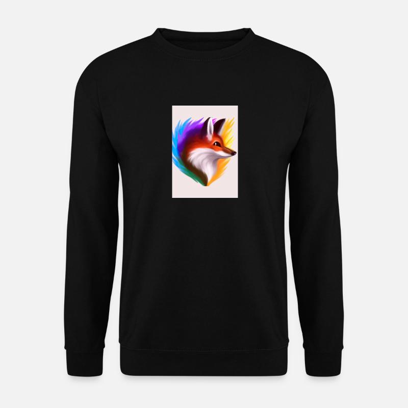 Regenbogenfuchs - Unisex Pullover - Schwarz