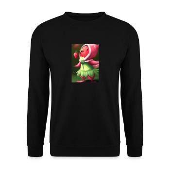 Erdbeervogel - Unisex Pullover - Schwarz - Vorne - Alina (178cm) & Michal (187cm)