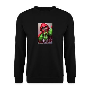 Erdbeervogel - Unisex Pullover - Schwarz - Vorne - Alina (178cm) & Michal (187cm)