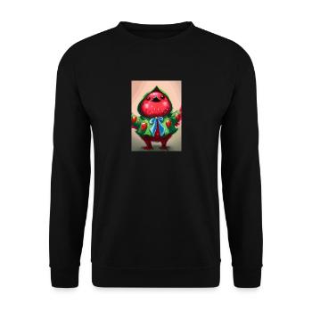 Erdbeervogel - Unisex Pullover - Schwarz - Vorne - Alina (178cm) & Michal (187cm)