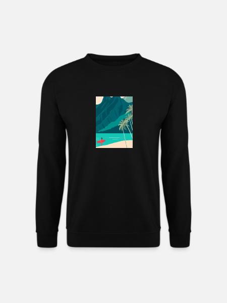 Surfen Strand - Unisex Pullover - Schwarz