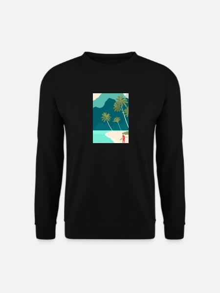 Surfen Strand - Unisex Pullover - Schwarz