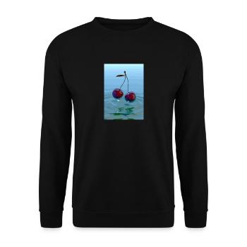 Zwei Kirschen - Unisex Pullover - Schwarz - Vorne - Alina (178cm) & Michal (187cm)