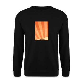 Orangefarbene Wolken - Unisex Pullover - Schwarz - Vorne - Alina (178cm) & Michal (187cm)