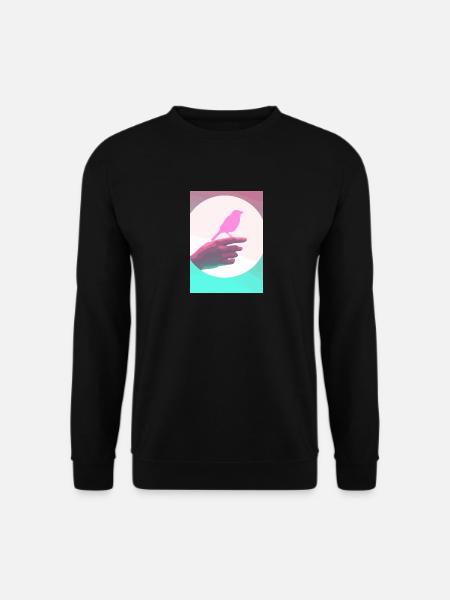 Retro-Vogel - Unisex Pullover - Schwarz