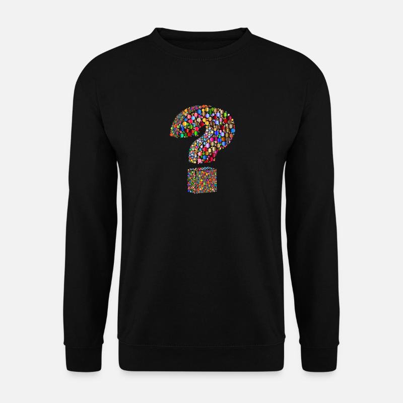 point d'interrogation arc-en-couleur - Sweat-shirt Unisexe - noir