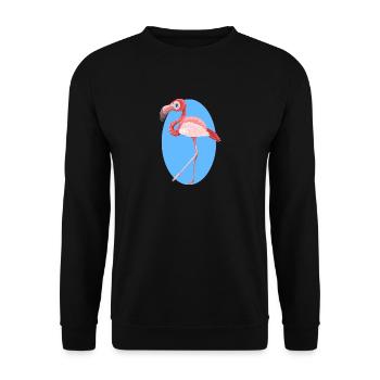 flamingo - Unisex Sweatshirt - black - Front - Alina (178cm) & Michal (187cm)