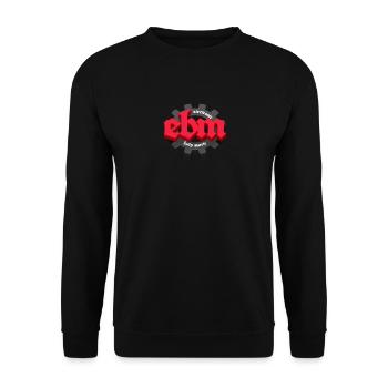 EBM Electronic Body Music with Gear Red - Unisex Sweatshirt - black - Front - Alina (178cm) & Michal (187cm)