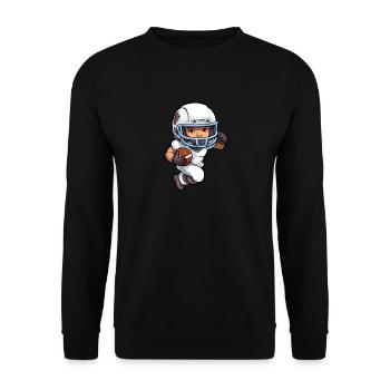 Touchdown Champion : le talent du football en action - Sweat-shirt Unisexe - noir - Devant - Alina (178cm) & Michal (187cm)