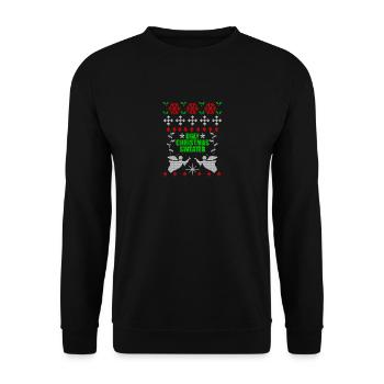 Vilain Noël Joyeux Noël cadeau de Noël - Sweat-shirt Unisexe - noir - Devant - Alina (178cm) & Michal (187cm)