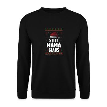 Noël Père Noël Belle-mère Noël - Sweat-shirt Unisexe - noir - Devant - Alina (178cm) & Michal (187cm)