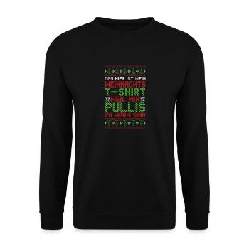 Père Noël Noël laid Noël - Sweat-shirt Unisexe - noir - Devant - Alina (178cm) & Michal (187cm)