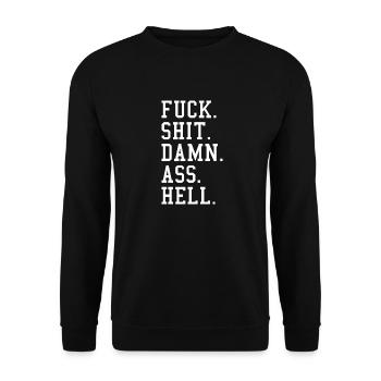 Fuck Shit Damn - Unisex Sweatshirt - black - Front - Alina (178cm) & Michal (187cm)