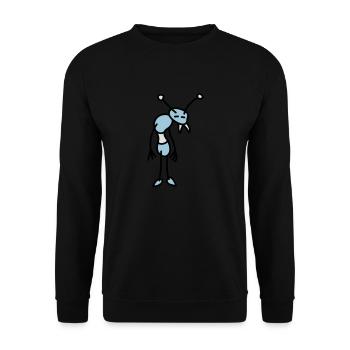 sad_bug_3c - Sweat-shirt Unisexe - noir - Devant - Alina (178cm) & Michal (187cm)