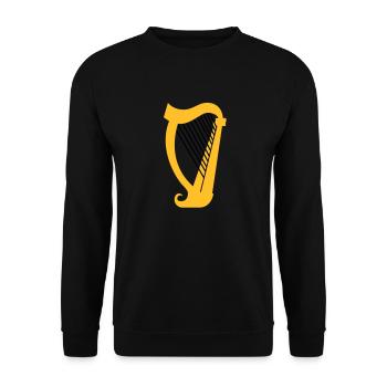 A HARP music instrument - Unisex Sweatshirt - black - Front - Alina (178cm) & Michal (187cm)