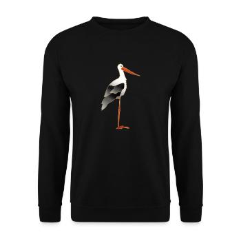 cigogne - Sweat-shirt Unisexe - noir - Devant - Alina (178cm) & Michal (187cm)