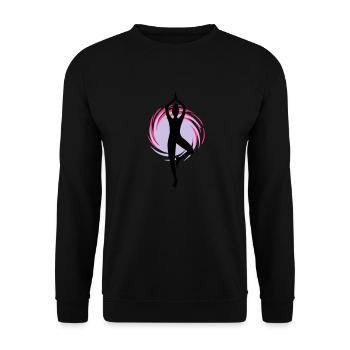 Yoga - Yoga - Pilates - Power Yoga - Sport - 3C - Unisex Sweatshirt - black - Front - Alina (178cm) & Michal (187cm)