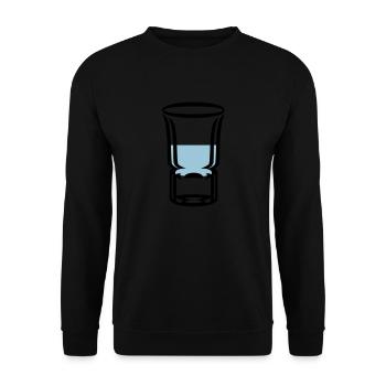 Schnapsglas / shot glass (2c) - Unisex Pullover - Schwarz - Vorne - Alina (178cm) & Michal (187cm)