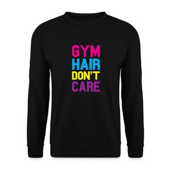 Gym - Unisex Sweatshirt - black - Front - Alina (178cm) & Michal (187cm)