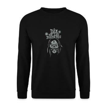 Dia de los muertos T Shirt Design - Unisex Pullover - Schwarz - Vorne - Alina (178cm) & Michal (187cm)