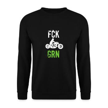 Fck Grn Anti Grün - Unisex Pullover - Schwarz - Vorne - Alina (178cm) & Michal (187cm)