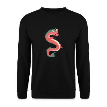 chinese dragon - Unisex Sweatshirt - black - Front - Alina (178cm) & Michal (187cm)