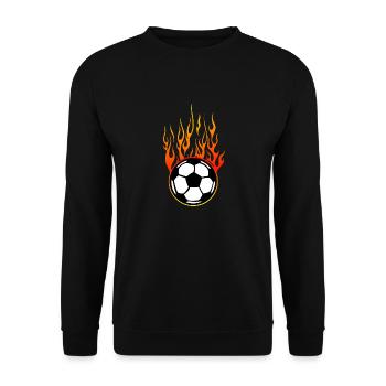 football ball flame flame flame logo - Unisex Sweatshirt - black - Front - Alina (178cm) & Michal (187cm)