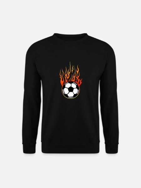 fodbold flamme flamme logo - Unisex sweater - sort