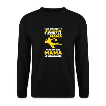 Fußball mama torwarts Geschenk Spiel Sport Ball - Unisex Pullover - Schwarz - Vorne - Alina (178cm) & Michal (187cm)
