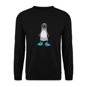 Blue Footed Booby - Unisex Sweatshirt - black - Front - Alina (178cm) & Michal (187cm)