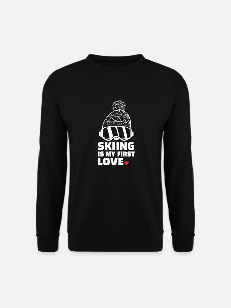Ich Liebe Skifahren Stilvolles - Unisex Pullover - Schwarz