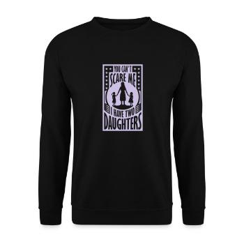 J’ai deux filles - Sweat-shirt Unisexe - noir - Devant - Alina (178cm) & Michal (187cm)