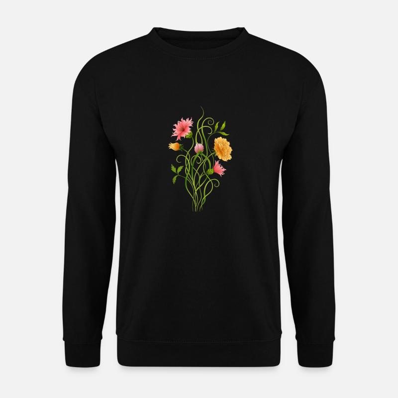 Blumen - Unisex Pullover - Schwarz
