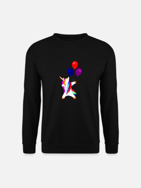 dabbing licorne, dabbing licorne licorne - Sweat-shirt Unisexe - noir