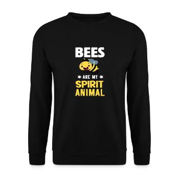 Les abeilles sont mon animal spirituel - Sweat-shirt Unisexe - noir - Devant - Alina (178cm) & Michal (187cm)