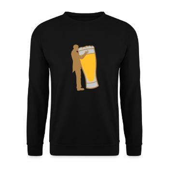 Groom embrasse le mariage à la bière - Sweat-shirt Unisexe - noir - Devant - Alina (178cm) & Michal (187cm)
